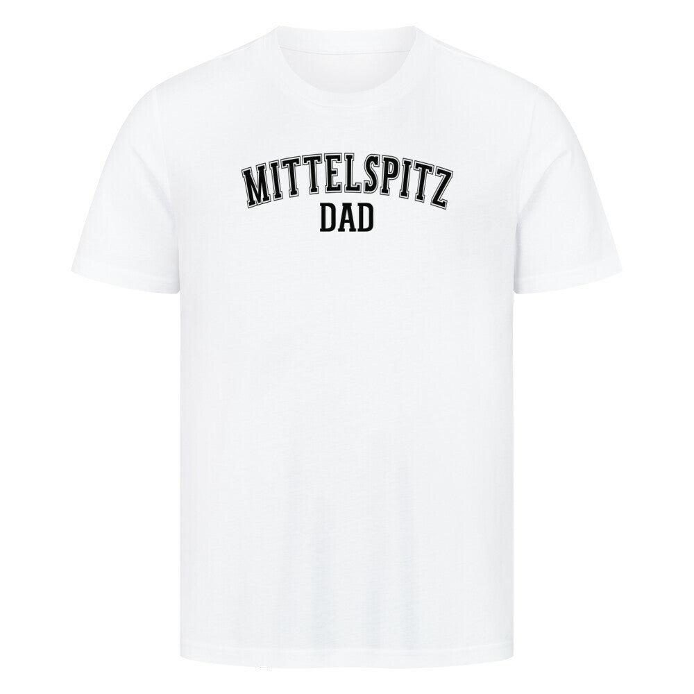 Premium T-Shirt "Mittelspitz - DAD" Weiß – hunde-shirt.de