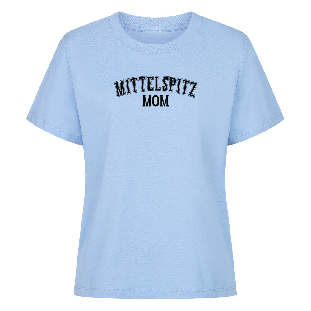 Premium Damen-Shirt "Mittelspitz - MOM" Sky Blue – hunde-shirt.de