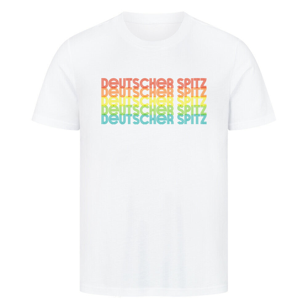 Premium T-Shirt "Deutscher Spitz - RETRO" Weiß – hunde-shirt.de