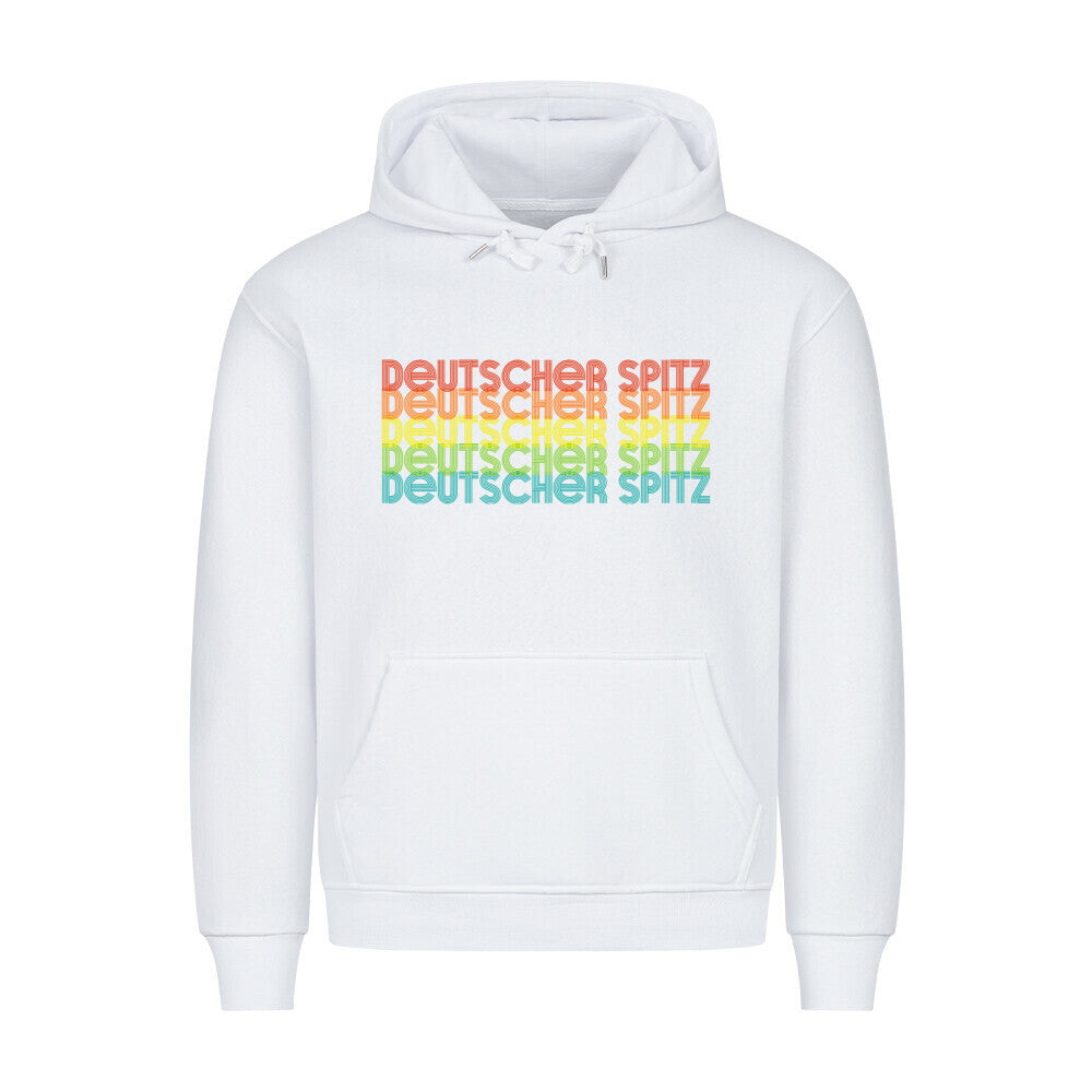 Premium Hoodie "Deutscher Spitz - RETRO" Weiß – hunde-shirt.de