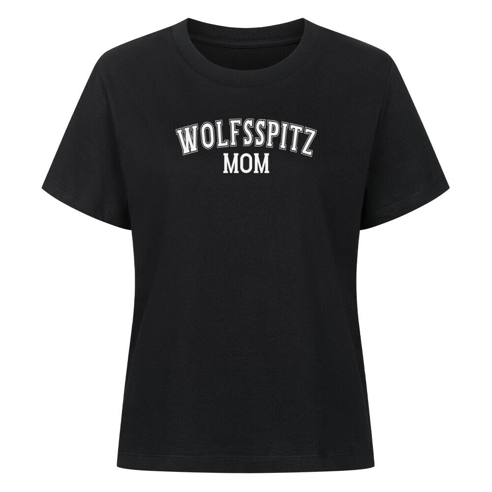 Premium Damen-Shirt "Wolfsspitz - MOM" Schwarz – hunde-shirt.de
