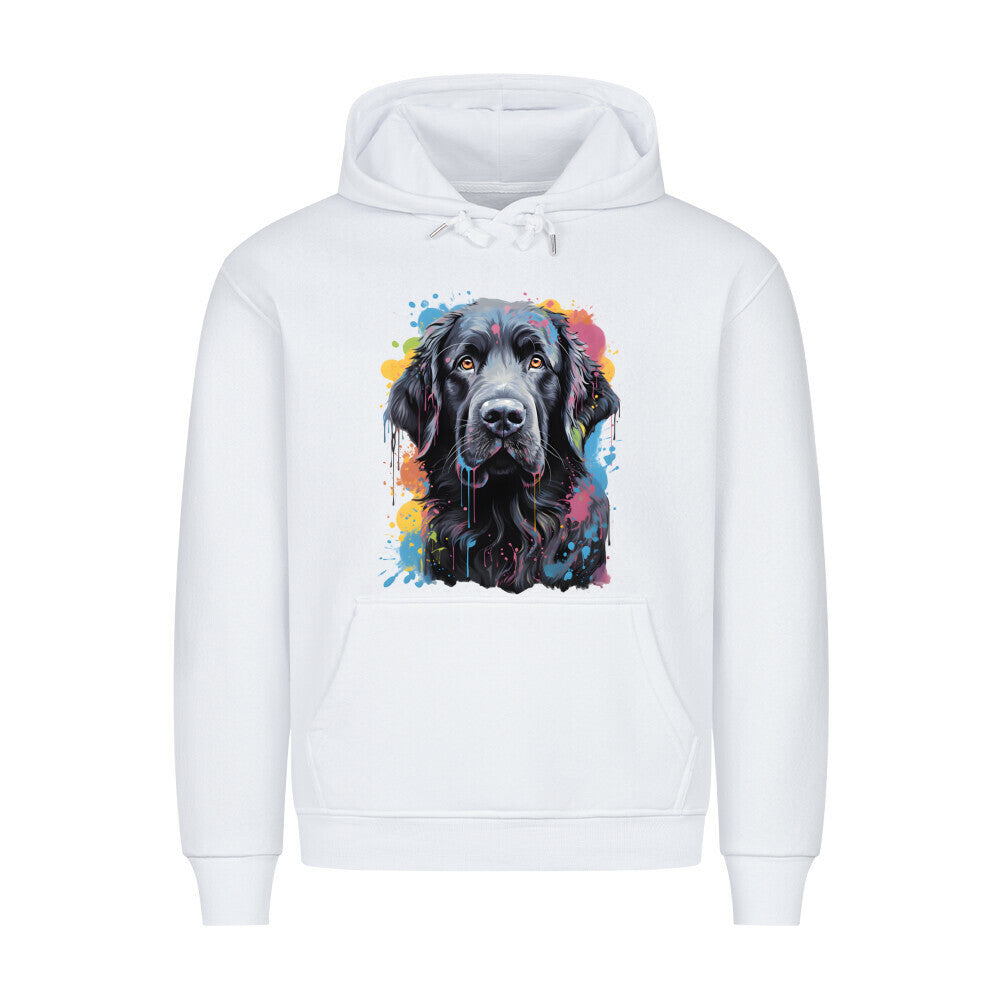 Premium Hoodie "Neufundländer - ART" Weiß – hunde-shirt.de