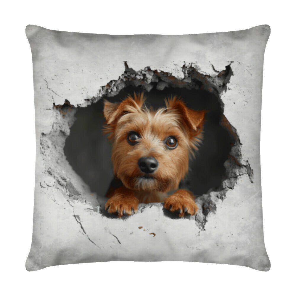Kissen "Norfolk - Look" Weiß – hunde-shirt.de