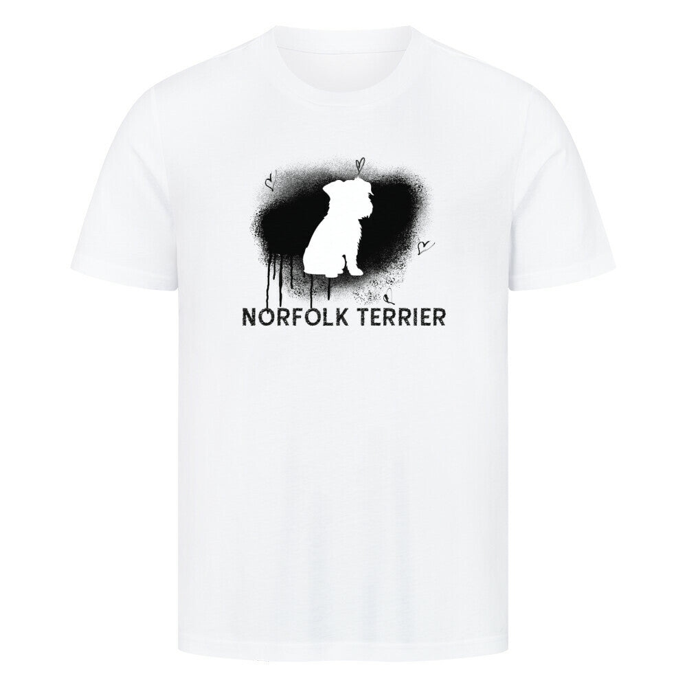 Premium T-Shirt "Norfolk - Brush" Weiß – hunde-shirt.de