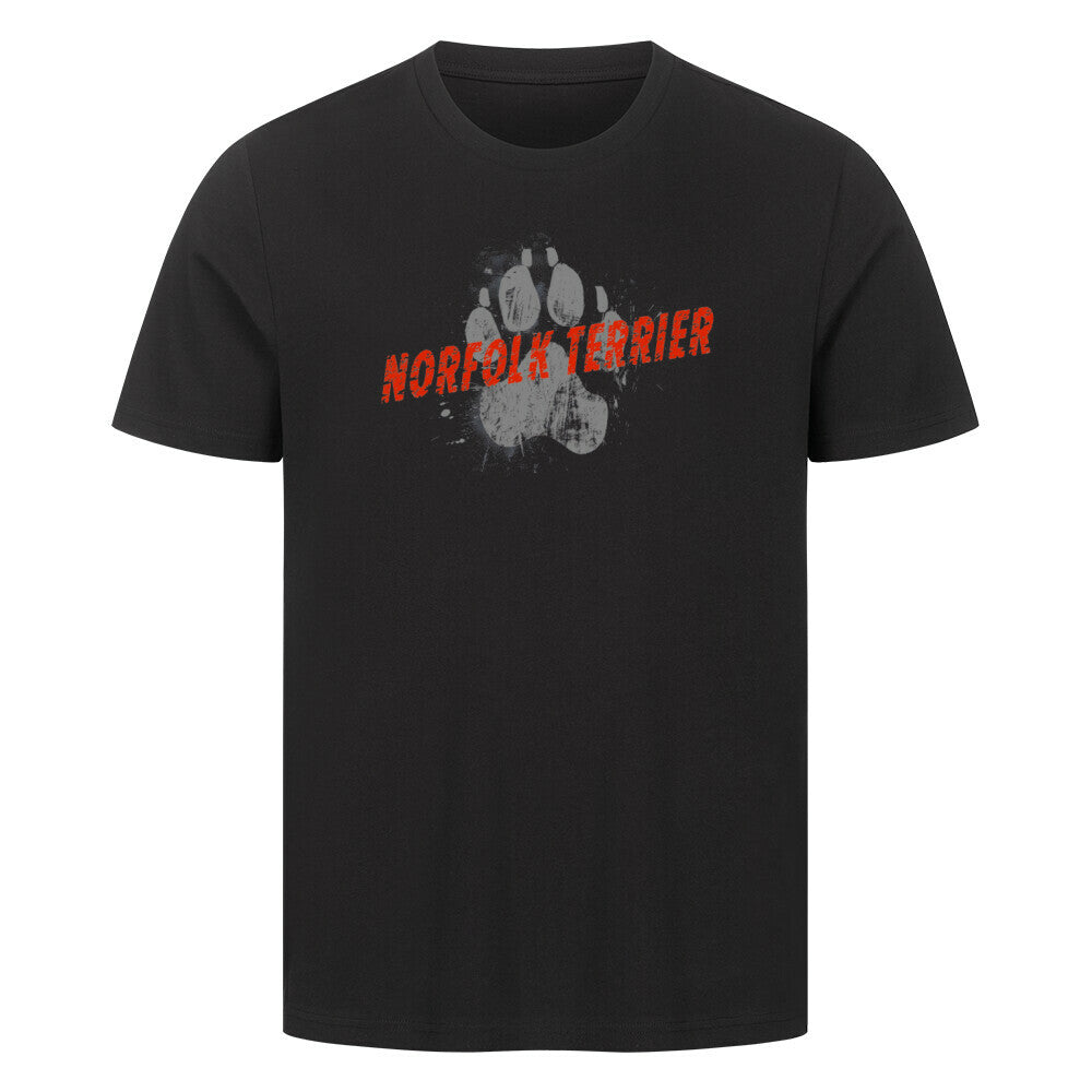 Premium T-Shirt "Norfolk - PAW" Schwarz – hunde-shirt.de