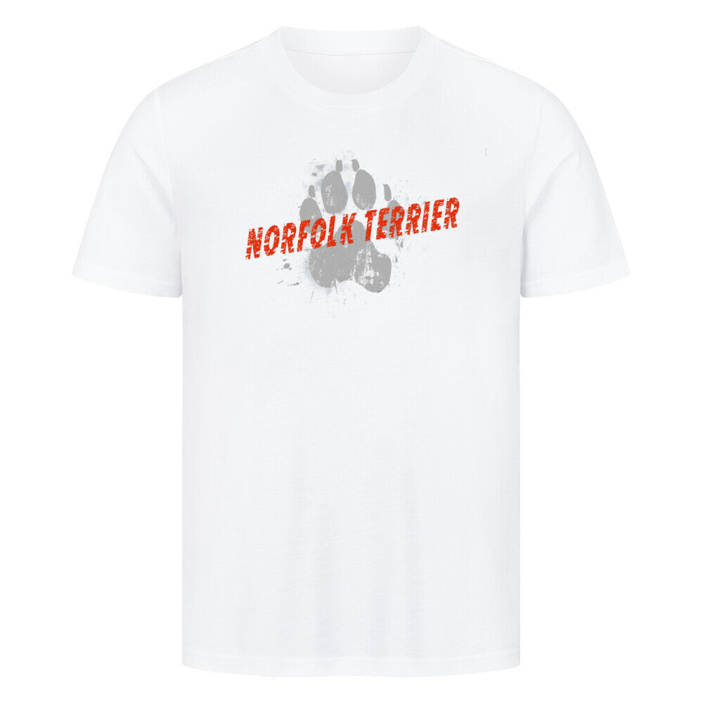 Premium T-Shirt "Norfolk - PAW" Weiß – hunde-shirt.de