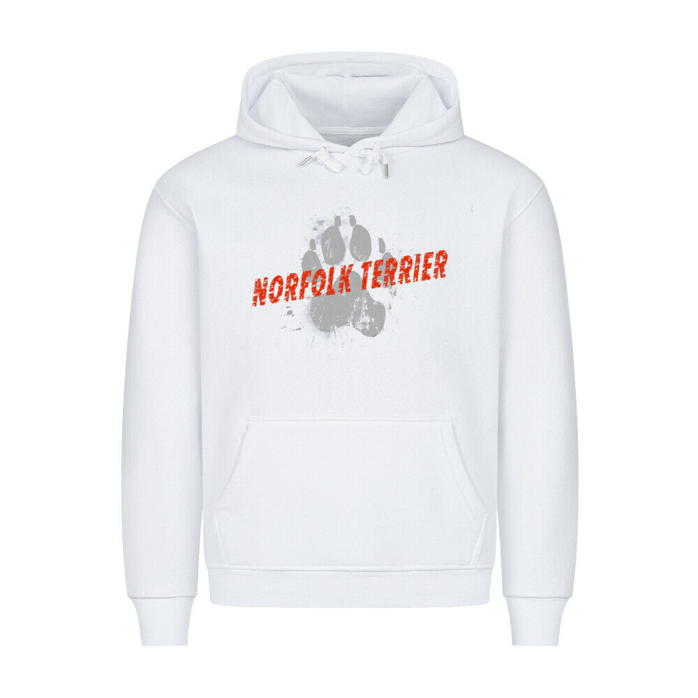 Premium Hoodie "Norfolk - PAW" Weiß – hunde-shirt.de