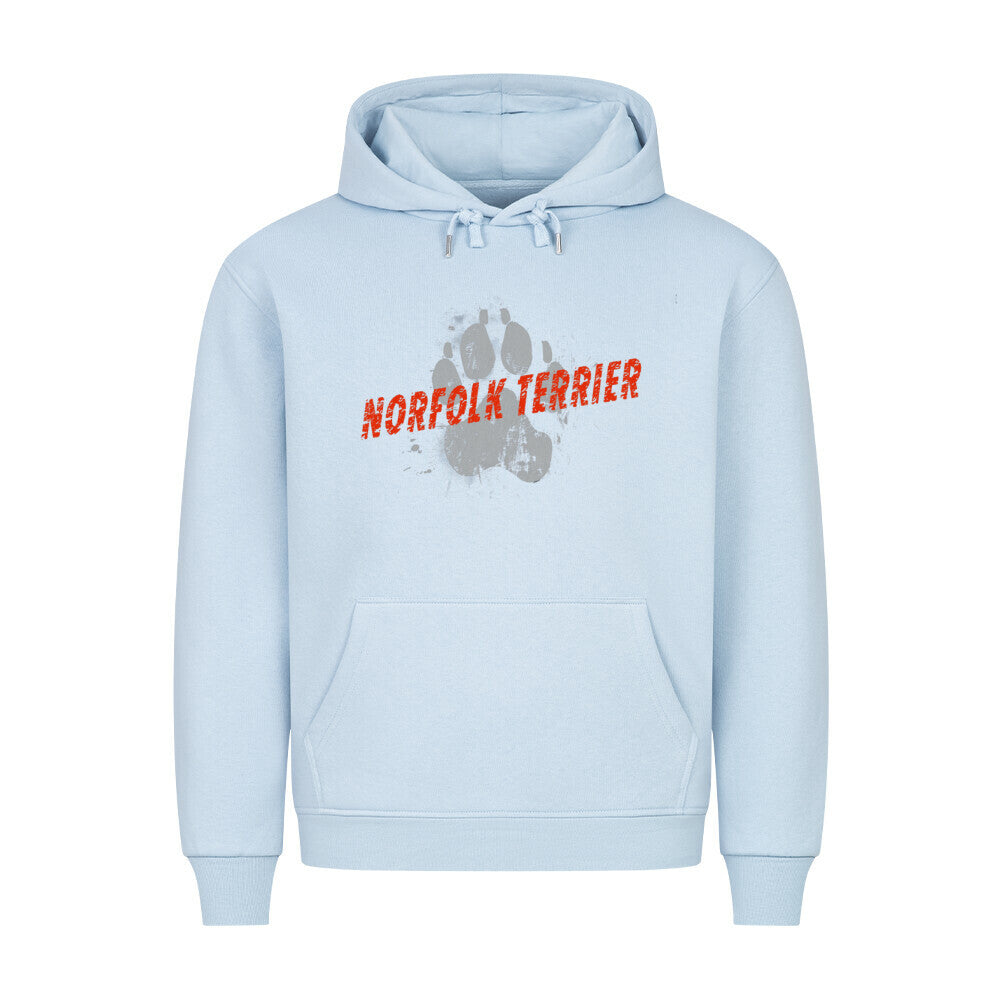 Premium Hoodie "Norfolk - PAW" Babyblau – hunde-shirt.de