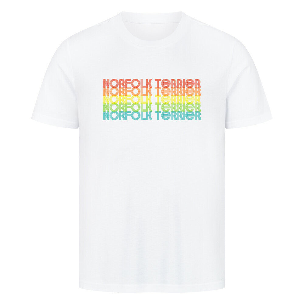 Premium T-Shirt "Norfolk - RETRO" Weiß – hunde-shirt.de