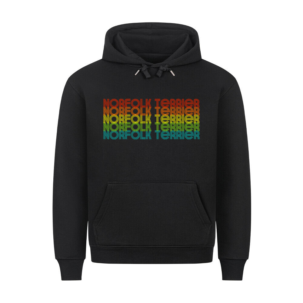 Premium Hoodie "Norfolk - RETRO" Schwarz – hunde-shirt.de