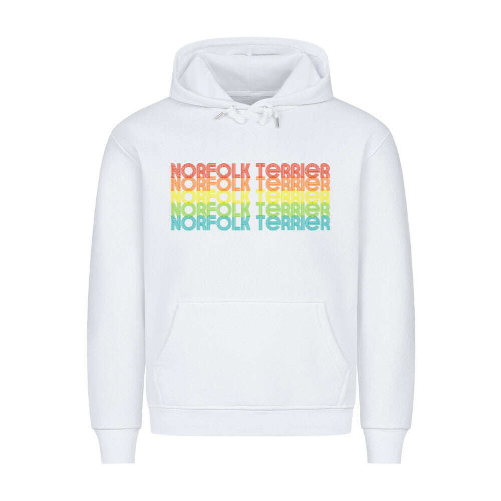 Premium Hoodie "Norfolk - RETRO" Weiß – hunde-shirt.de