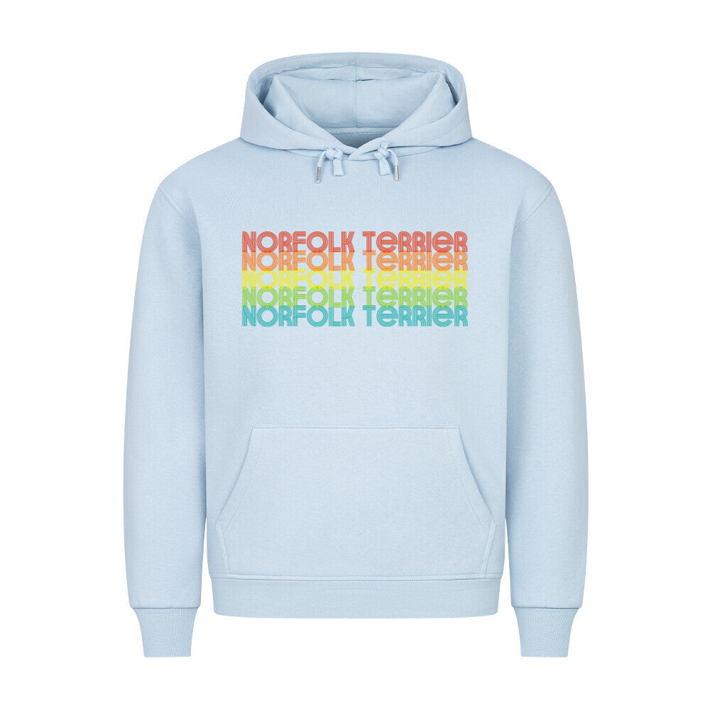 Premium Hoodie "Norfolk - RETRO" Babyblau – hunde-shirt.de
