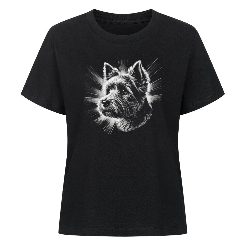 Premium Damen-Shirt "Norwich Terrier - Shine" Schwarz – hunde-shirt.de