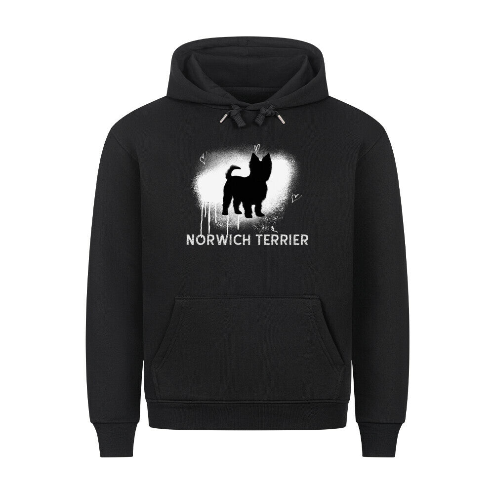 Premium Hoodie "Norwich Terrier - Brush" Schwarz – hunde-shirt.de
