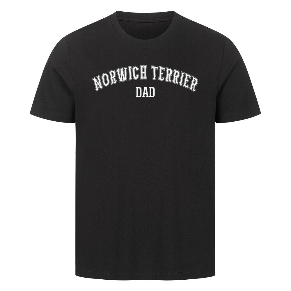 Premium T-Shirt "Norwich Terrier - DAD" Schwarz – hunde-shirt.de