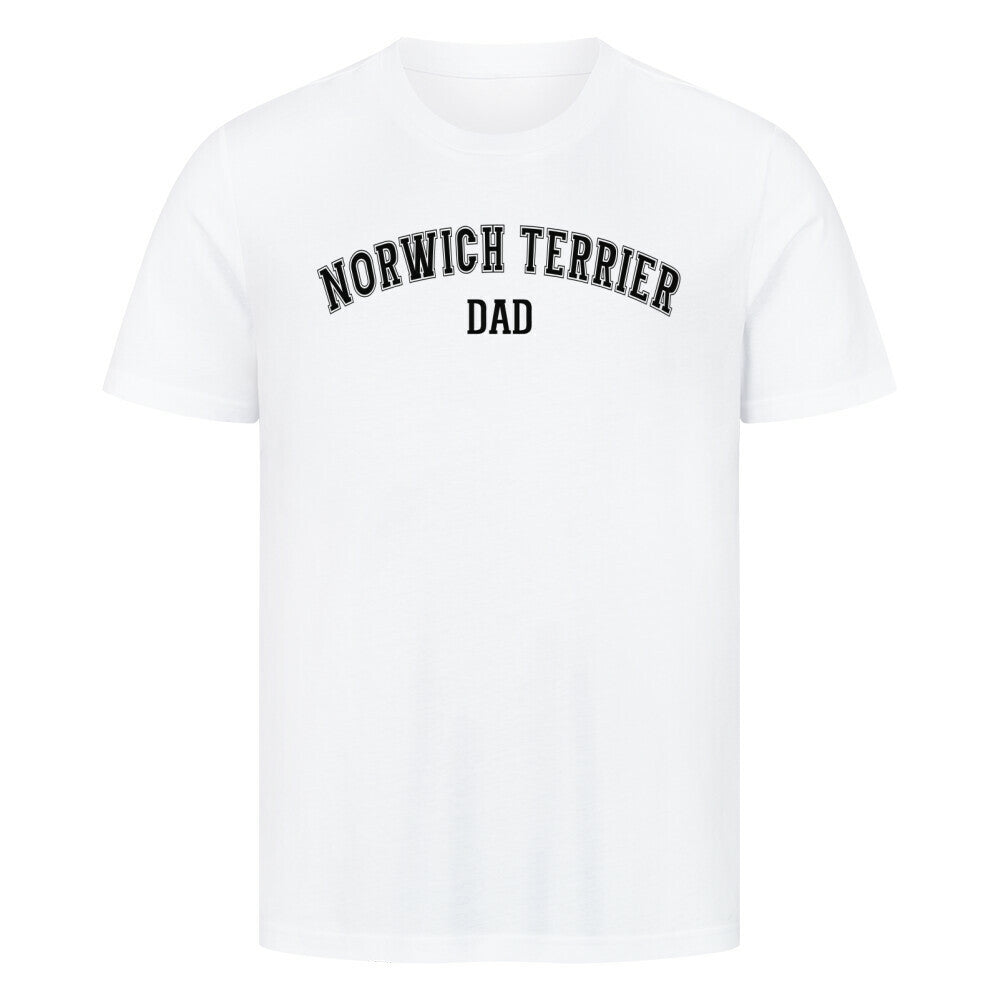 Premium T-Shirt "Norwich Terrier - DAD" Weiß – hunde-shirt.de