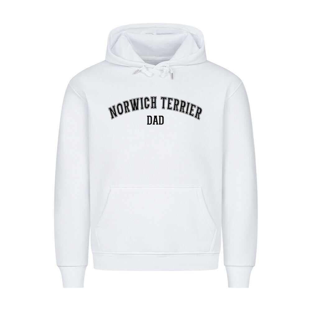 Premium Hoodie "Norwich Terrier - DAD" Weiß – hunde-shirt.de