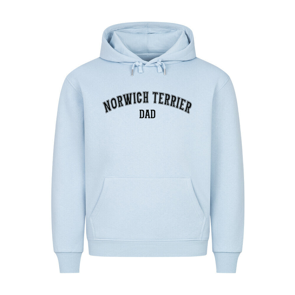 Premium Hoodie "Norwich Terrier - DAD" Babyblau – hunde-shirt.de