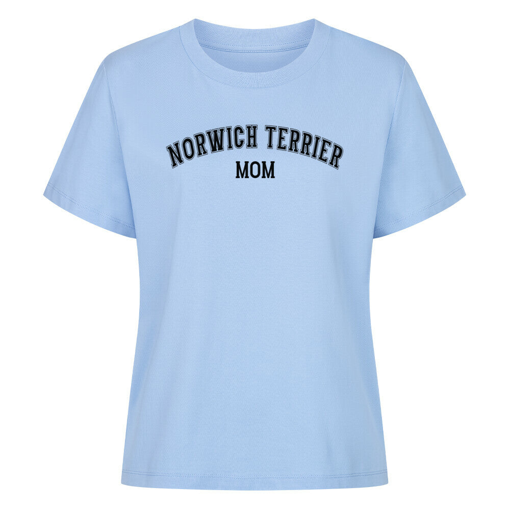 Premium Damen-Shirt "Norwich Terrier - MOM" Sky Blue – hunde-shirt.de