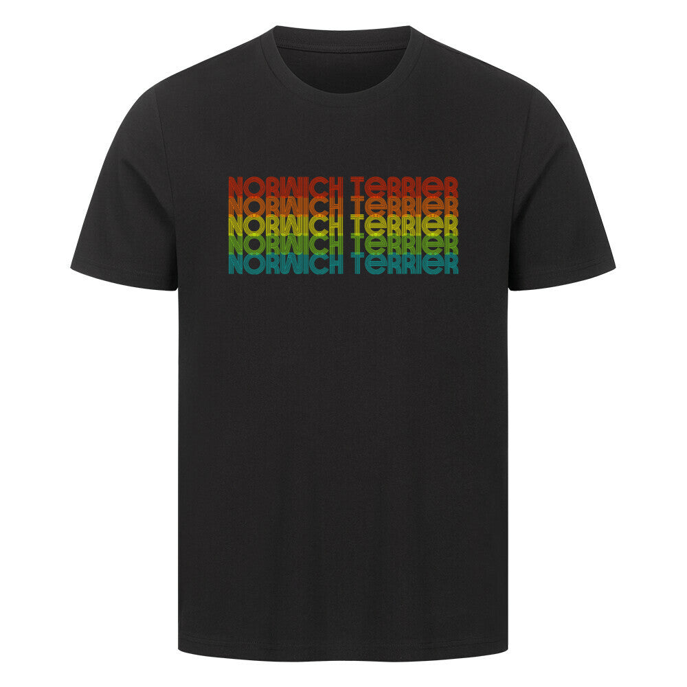 Premium T-Shirt "Norwich Terrier - RETRO" Schwarz – hunde-shirt.de