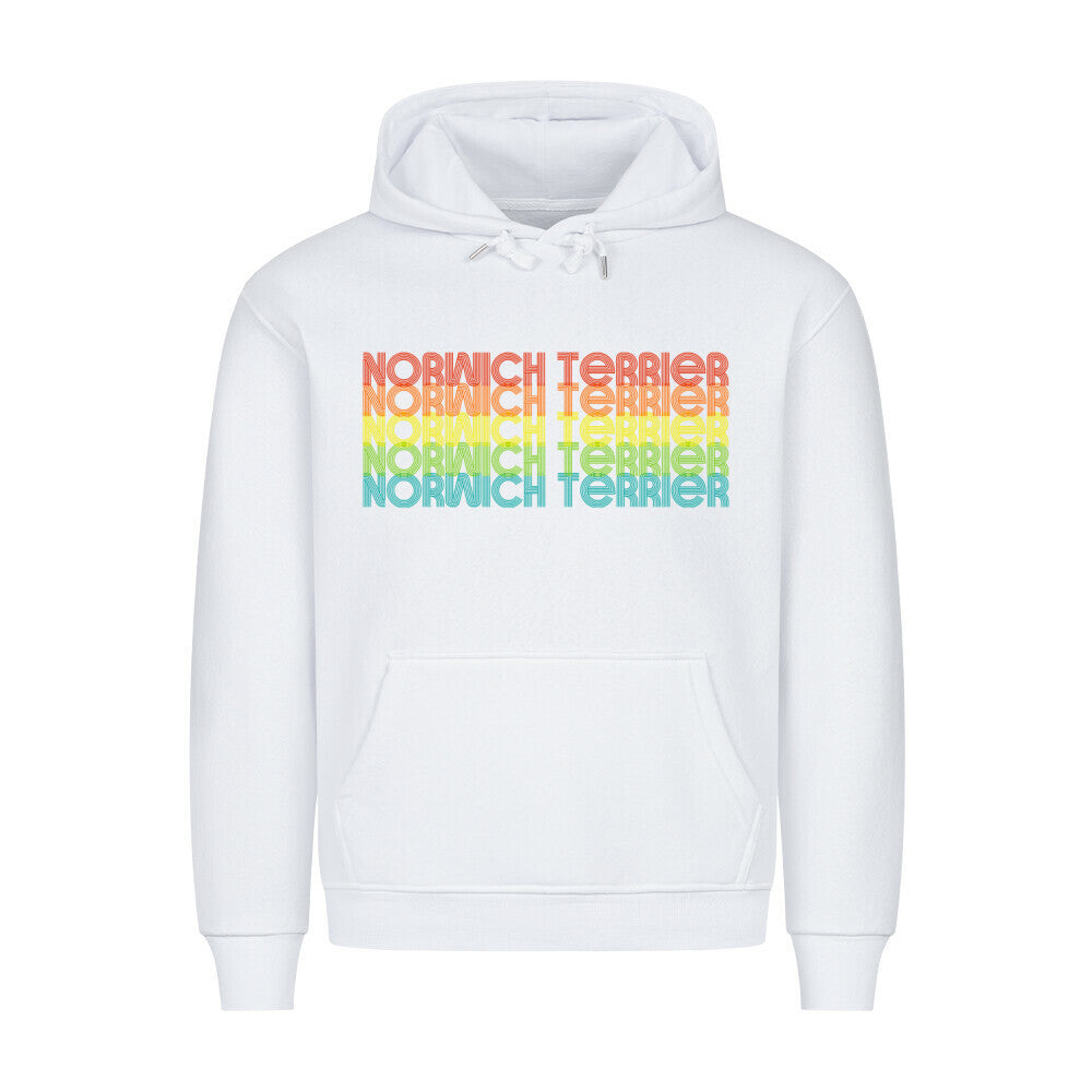Premium Hoodie "Norwich Terrier - RETRO" Weiß – hunde-shirt.de