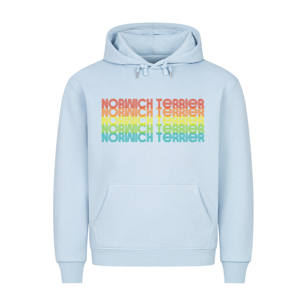 Premium Hoodie "Norwich Terrier - RETRO" Babyblau – hunde-shirt.de