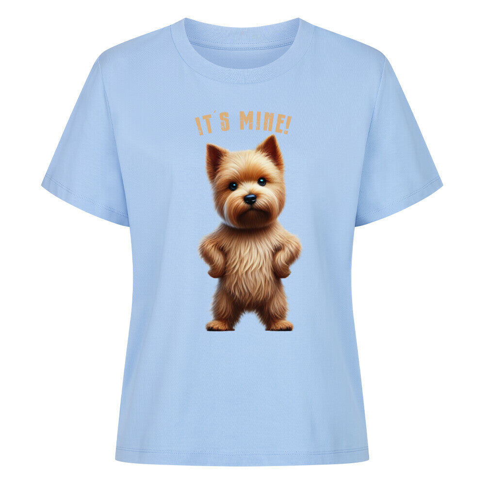 Premium Damen-Shirt "Norwich Terrier - It´s mine" Sky Blue – hunde-shirt.de