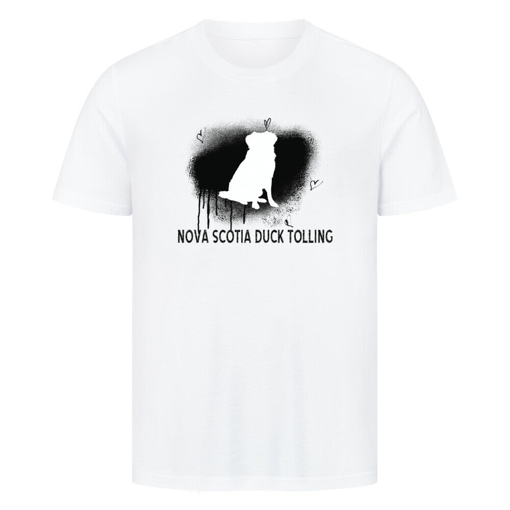 Premium T-Shirt "Nova Scotia - Brush" Weiß – hunde-shirt.de