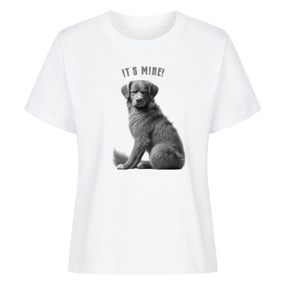 Premium Damen-Shirt "Nova Scotia - It´s mine!" Weiß – hunde-shirt.de