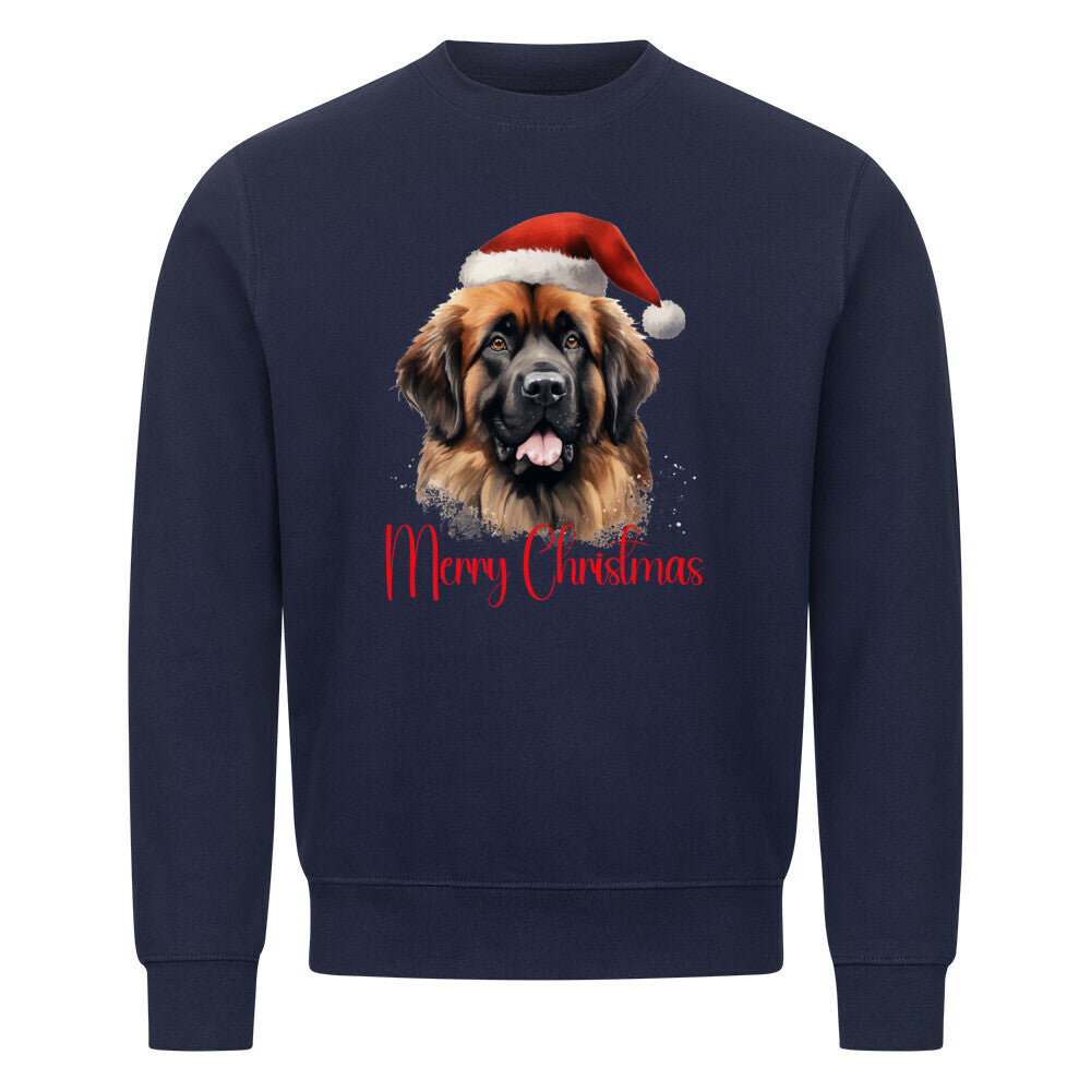 Premium Sweatshirt "Leonberger - Merry Christmas" Navy Blue – hunde-shirt.de