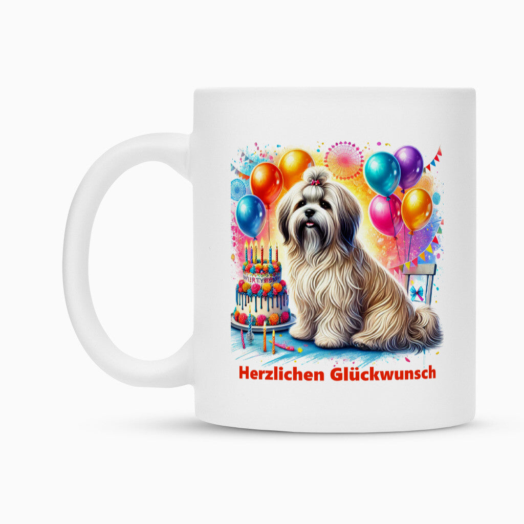 Tasse "Lhasa Apso - Glückwunsch II" – hunde-shirt.de