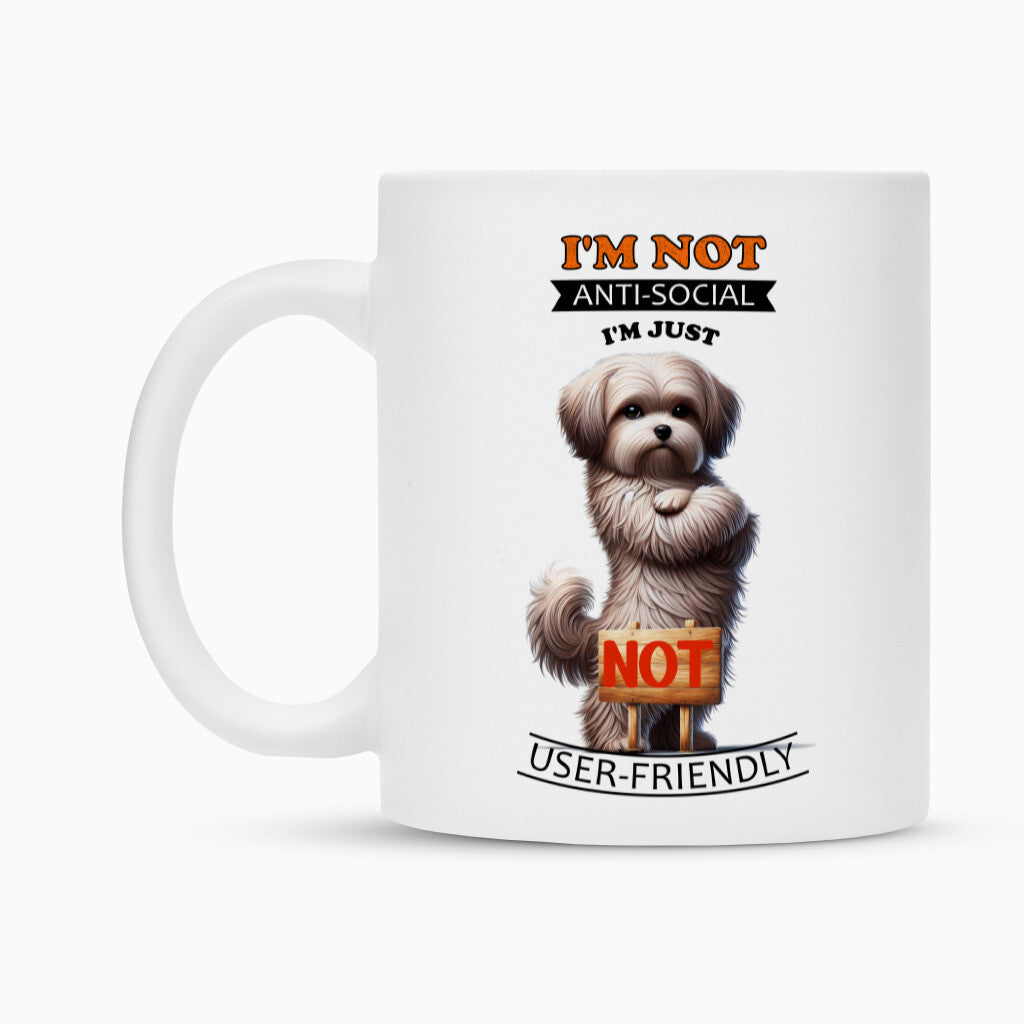 Tasse "Löwchen - Anti-Social" – hunde-shirt.de