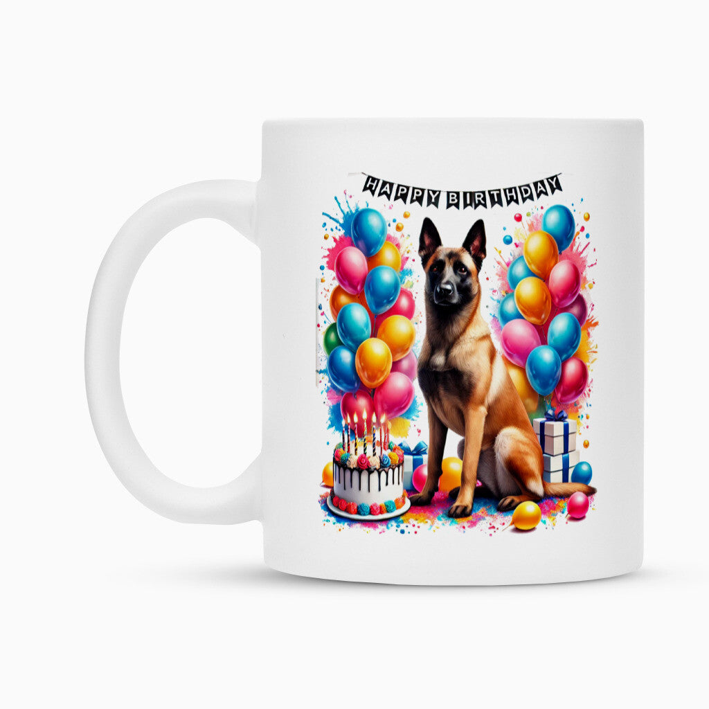 Tasse "Malinois - Happy Birthday" – hunde-shirt.de