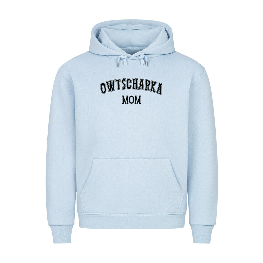Premium Hoodie "Owtscharka - MOM" Babyblau – hunde-shirt.de