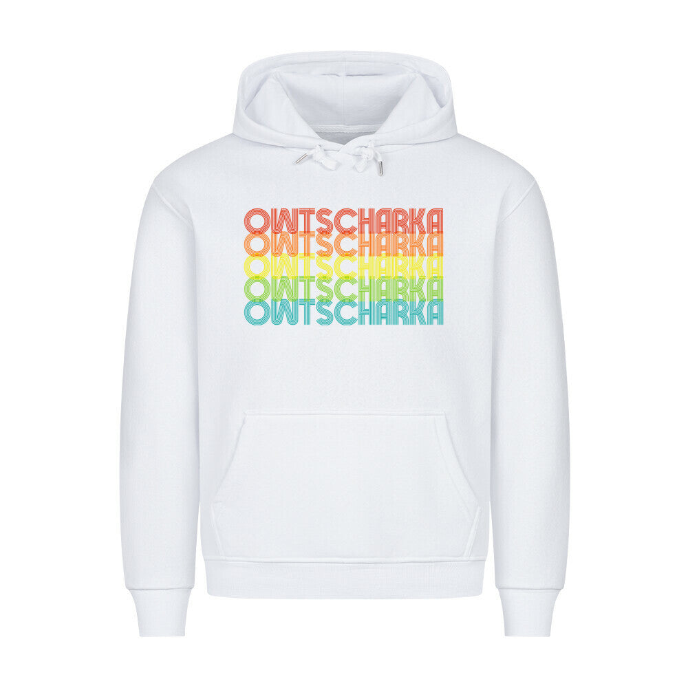 Premium Hoodie "Owtscharka - RETRO" Weiß – hunde-shirt.de