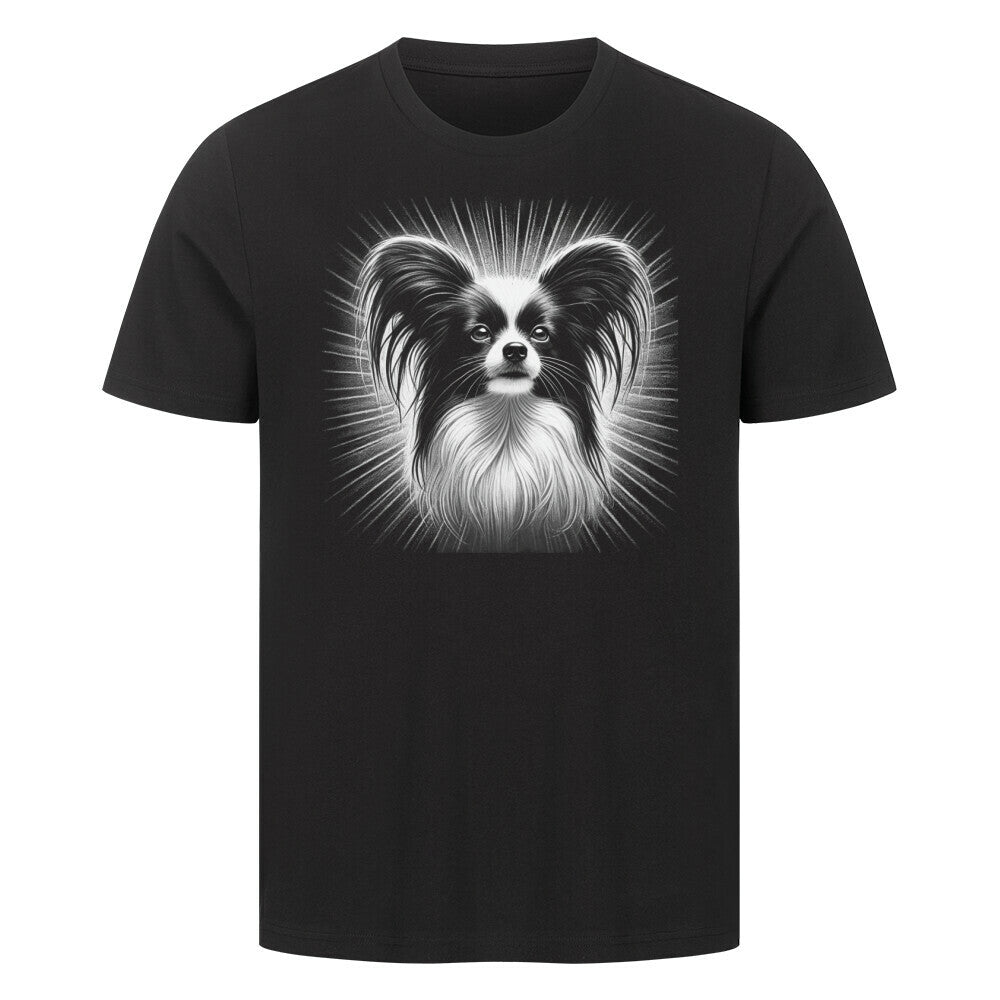 Premium T-Shirt "Papillon - Shine" Schwarz – hunde-shirt.de