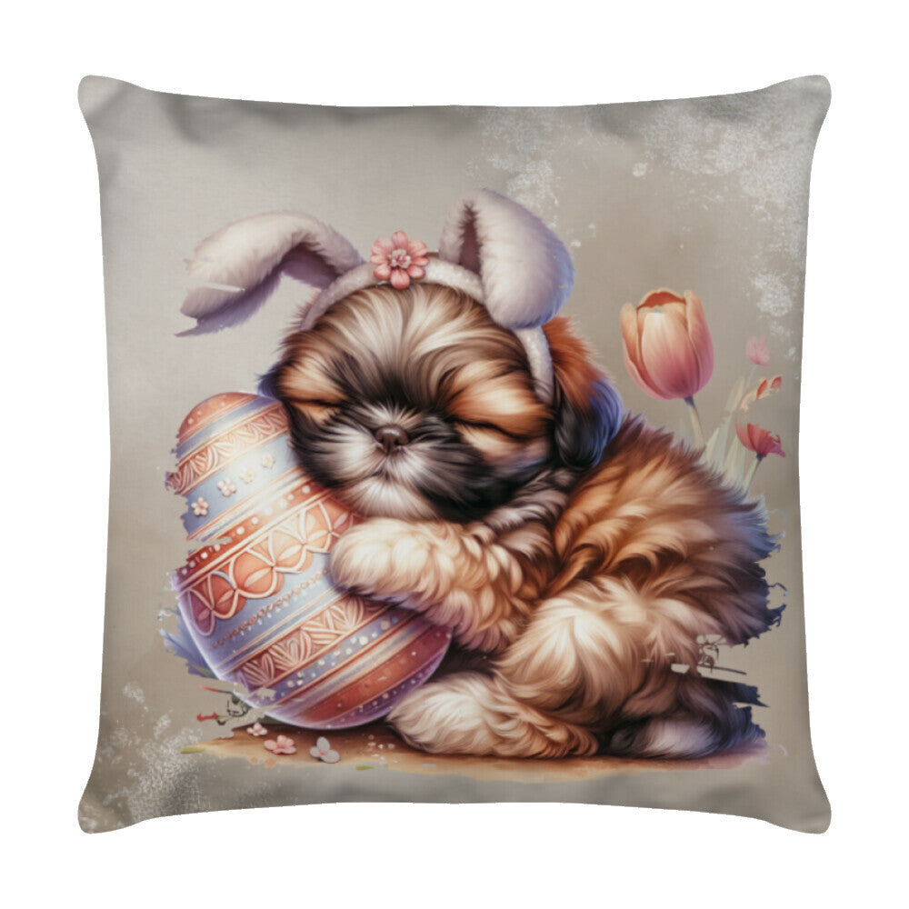 Kissen "Pekingese - Ostern" Weiß – hunde-shirt.de