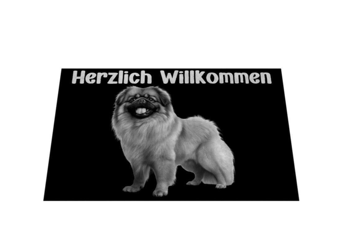 Fußmatte "Pekingese - Herzlich Willkommen" – hunde-shirt.de