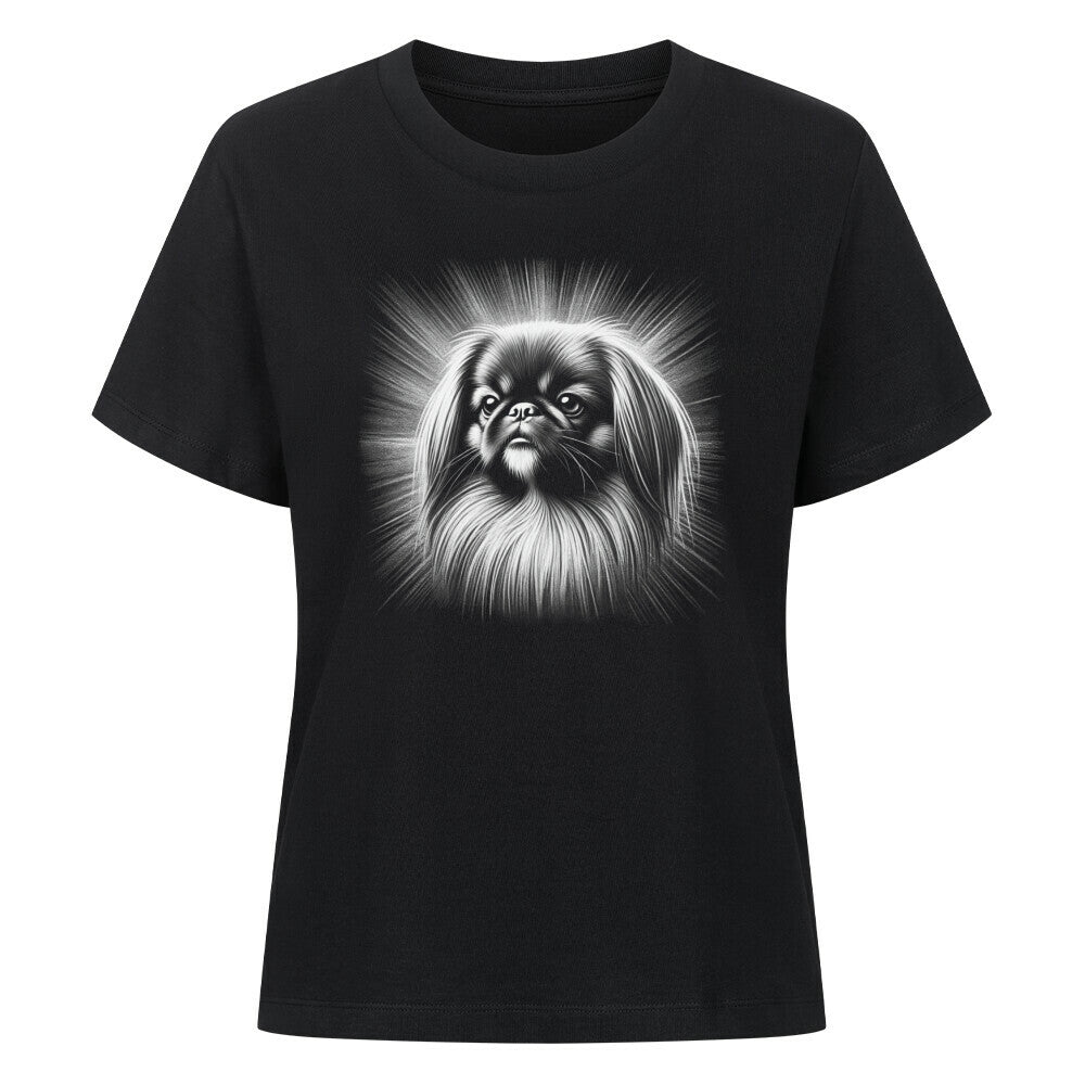 Premium Damen-Shirt "Pekingese - Shine" Schwarz – hunde-shirt.de
