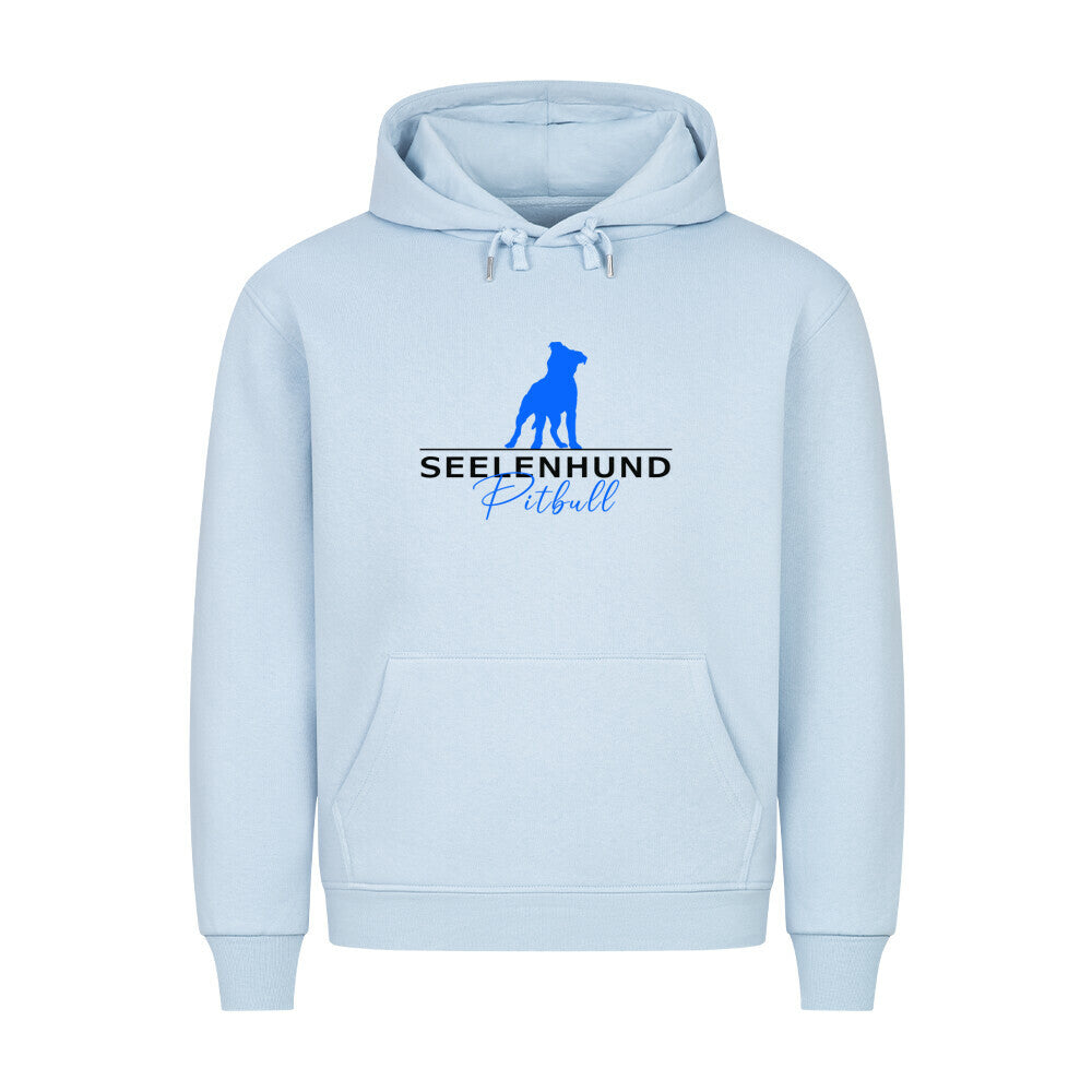 Premium Hoodie "Pit Bull - Seelenhund" Babyblau – hunde-shirt.de