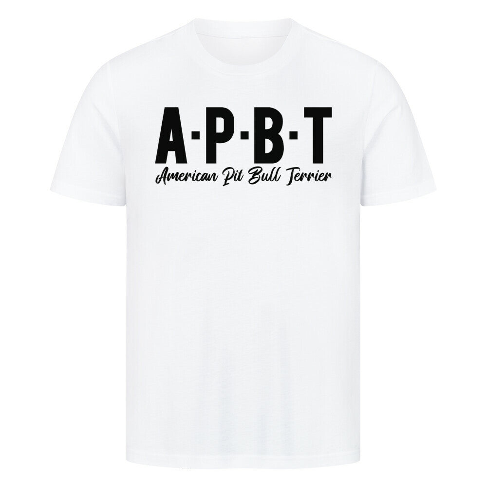 Premium T-Shirt "Pit Bull - APBT" Weiß – hunde-shirt.de