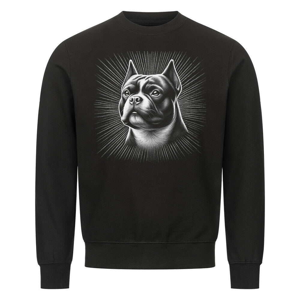 Premium Sweatshirt "Pocket Bully - Shine" Schwarz – hunde-shirt.de