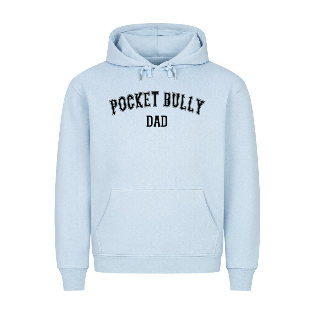 Premium Hoodie "Pocket Bully - DAD" Babyblau – hunde-shirt.de