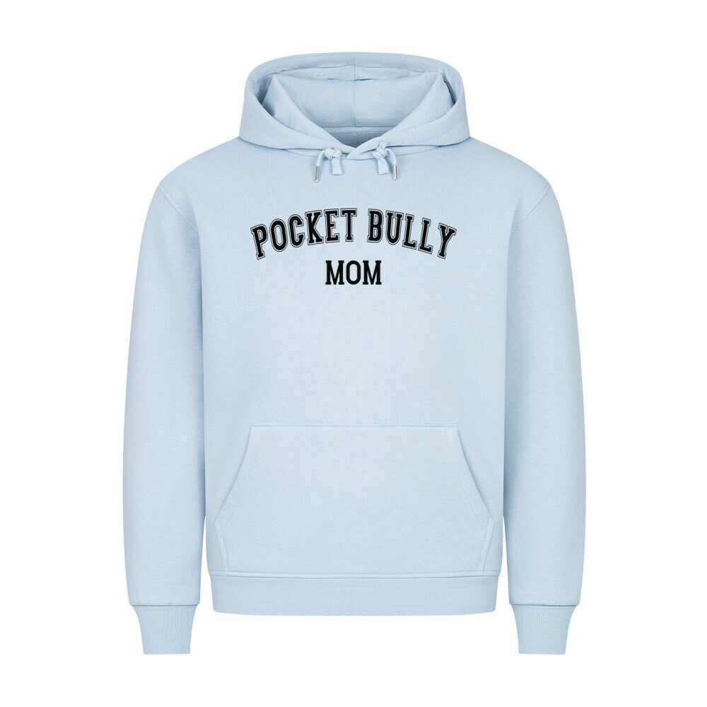 Premium Hoodie "Pocket Bully - MOM" Babyblau – hunde-shirt.de
