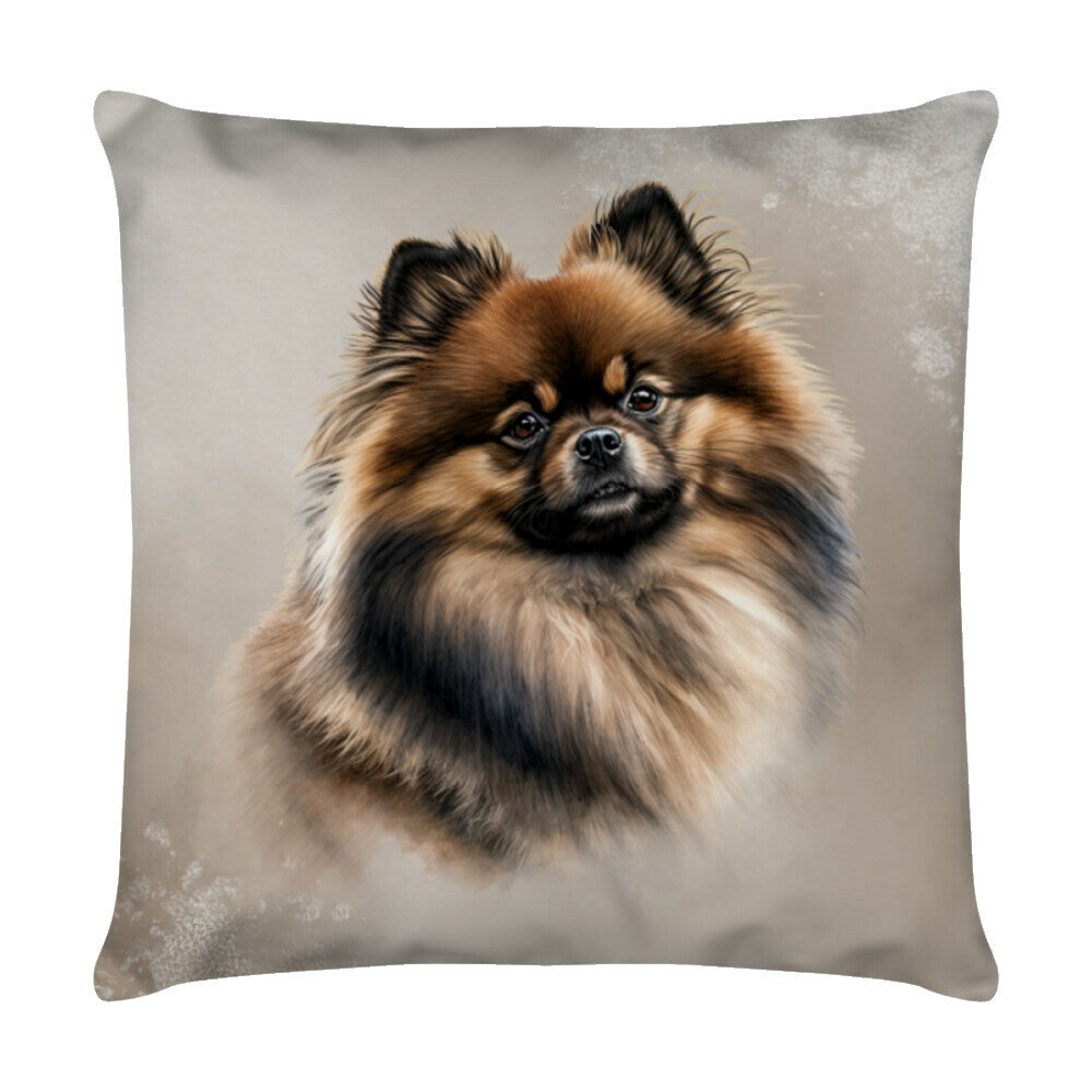Kissen "Pomeranian - Cute" Weiß – hunde-shirt.de