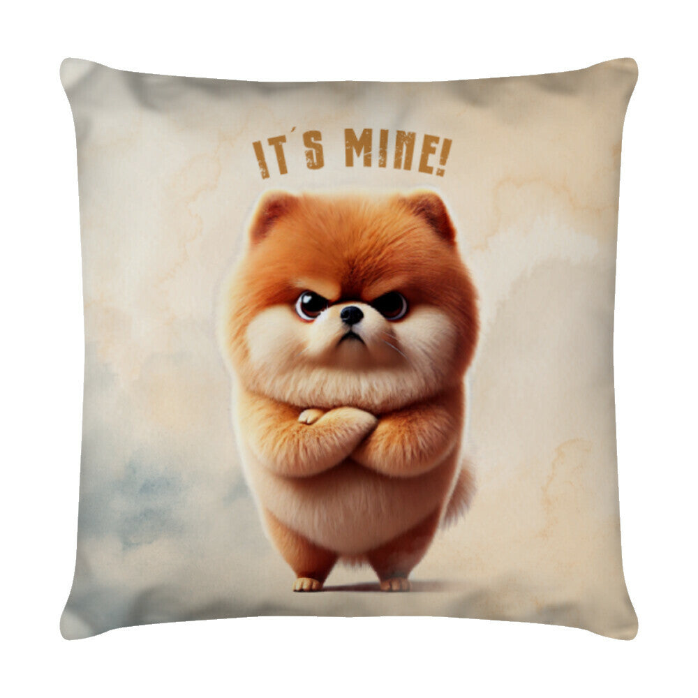 Kissen "Pomeranian - It´s mine!" Weiß – hunde-shirt.de