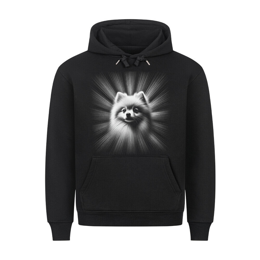 Premium Hoodie "Pomeranian - Shine" Schwarz – hunde-shirt.de