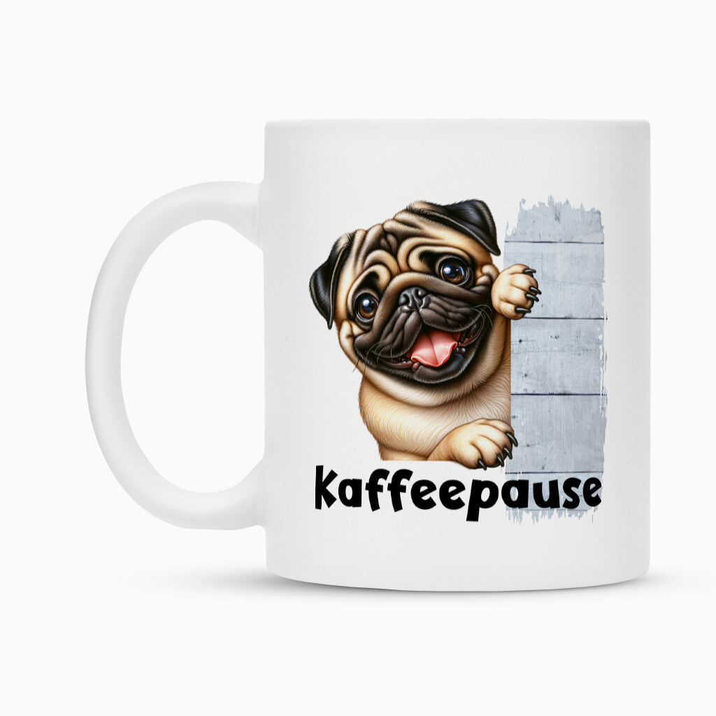 Tasse "Mops - Kaffeepause" – hunde-shirt.de