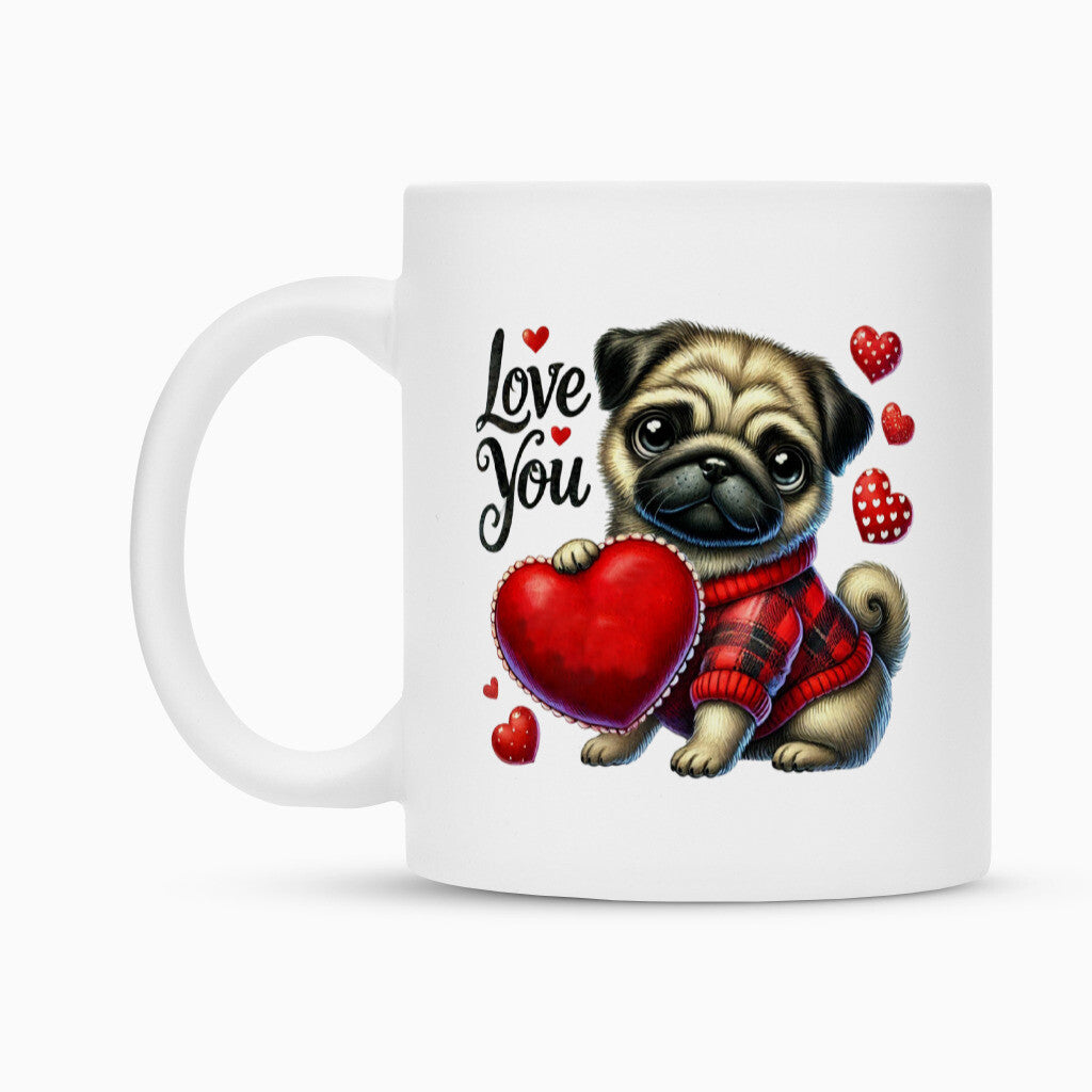Tasse "Mops - LOVE YOU" – hunde-shirt.de