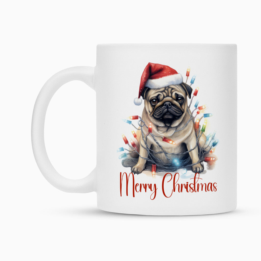 Tasse "Mops - Funny Christmas" – hunde-shirt.de